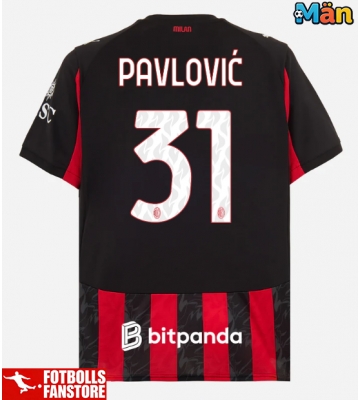 AC Milan Strahinja Pavlovic #31 Hemmatröja 2025-26 Kortärmad